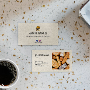 Bake Bakery Business   Warm Bread Classic Business Card