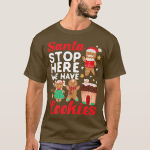 Bake Baking Christmas Cookie Santa Gingerbread Man T-Shirt