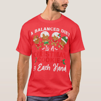 Bake Baking Christmas Gingerbread Man A Balances D T-Shirt