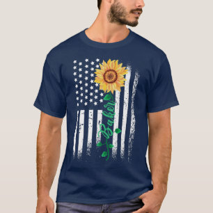 Bake Baking Patriotic American Usa Flag Flower Bak T-Shirt