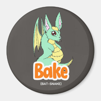 Bake (Cat + Bake) Cute Circle and Square Magnet