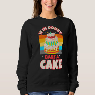 Bake colourful cake rainbow sprinkle bakeshop birt sweatshirt