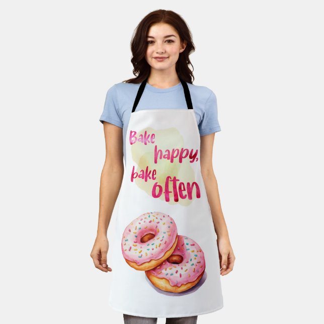 Bake Happy Bake Often Apron (Worn)