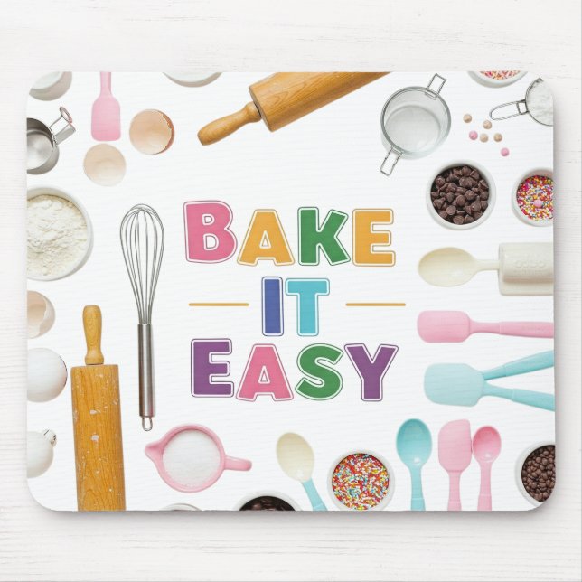 Bake It Easy  Mouse Mat (Front)