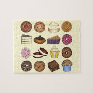 Bake Sale Cupcake Brownie Pie Cake Baked Goods Jigsaw Puzzle
