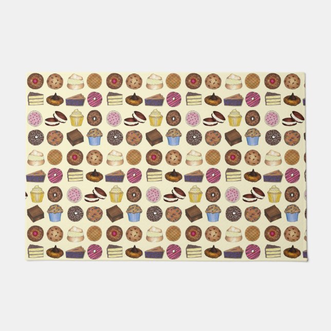 Bake Sale Cupcake Brownie Pie Cake Bakery Treats Doormat (Front)