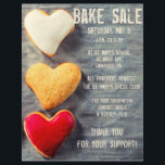 Bake Sale Fundraiser Flyer Modern Style Cookies<br><div class="desc">Promote your bake sale fundraiser in style with these flyers featuring a cool, modern style and a photo illustration of a some sweet looking heart-shaped cookies. Fill in the blank fields make it easy to personalise these flyers with your organisation and event info. Want coordinating products or other options? Check...</div>