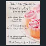 Bake Sale Fundraiser Flyer Pink Cupcakes Design<br><div class="desc">Promote your bake sale fundraiser in style with these flyers featuring a photo illustration of some yummy looking pink cupcakes. Fill in the blank fields make it easy to personalise these flyers with your organisation and event info. Want coordinating products or other options? Check out our Fundraiser and Volunteers collection....</div>