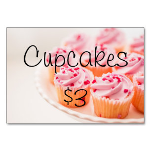 Bake Sale Fundraiser Table Signage Card