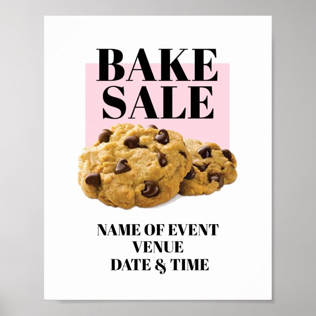 Bake Sale Poster, Cookie Sale Poster (Front)