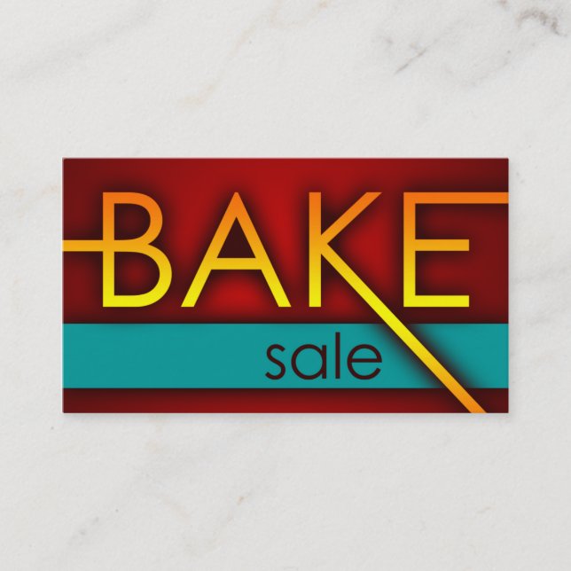 bake sale promo cards (Front)