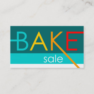 bake sale (typographic) business card