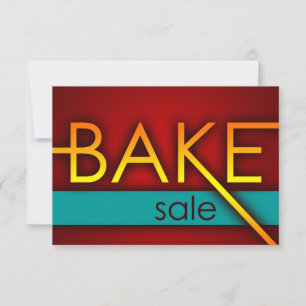bake sale (typographic) invitation