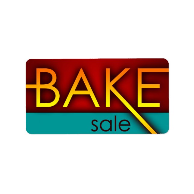 bake sale (typographic) label (Front)