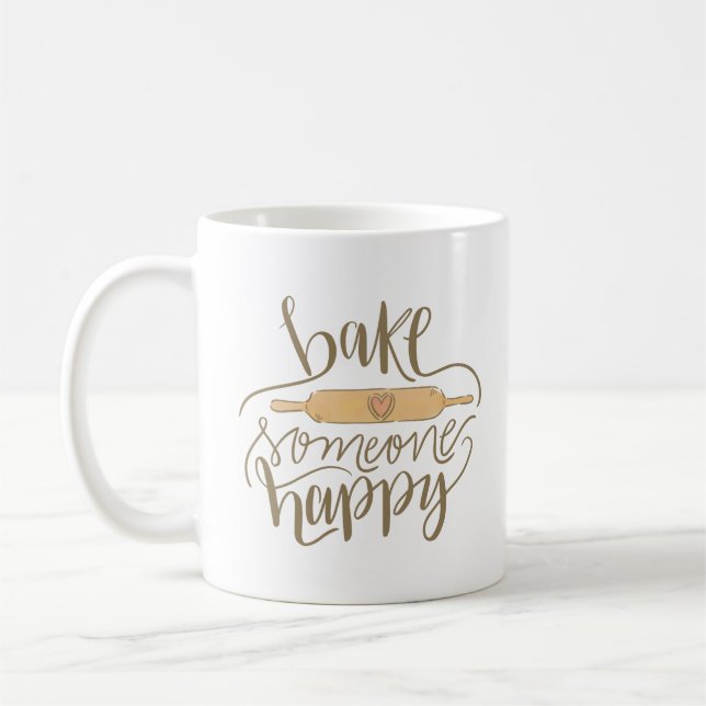 bake someone happy coffee mug (Left)