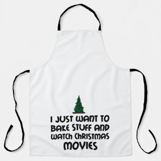 BAKE STUFF WATCH CHRISTMAS MOVIES APRON