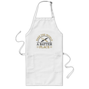 Bake The World A Batter Place Long Apron