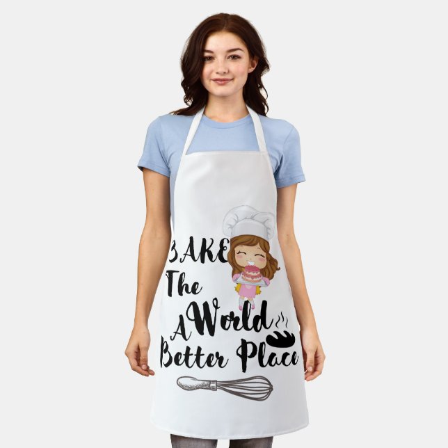 Bake the World A better Place Apron (Worn)