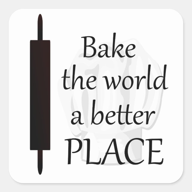 Bake the World a Better Place Sticker (Front)