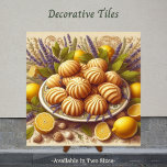 Bake with Tradition Tile<br><div class="desc">Bake with Tradition Tile. (Available in two sizes.) Step back in time with our unique collection of decorative tiles! These beautifully crafted tiles showcase charming scenes of traditional celebrations, travels, and heritage. Some designs feature rich colours while others feature the style of watercolors; these tiles are perfect for adding a...</div>