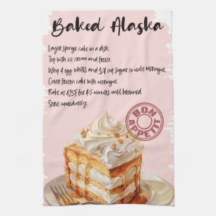 Baked Alaska Recipe Tea Towel
