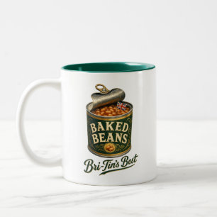 Baked Beans Bri-Tins Best Vintage Tin Can Two-Tone Coffee Mug
