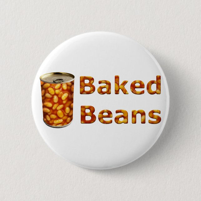 Baked Beans Can 6 Cm Round Badge (Front)
