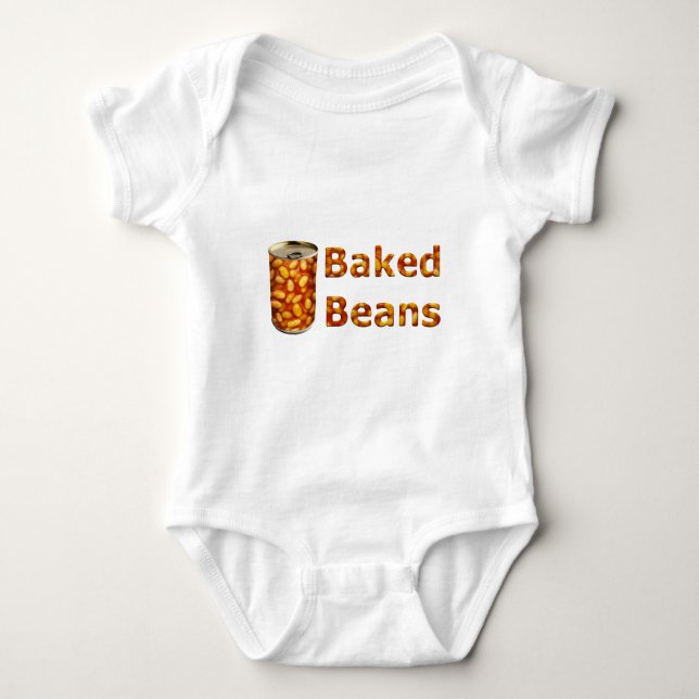Baked Beans Can Baby Bodysuit (Front)