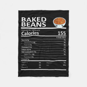 Baked Beans Nutritional Facts Thanksgiving X-mas G Fleece Blanket