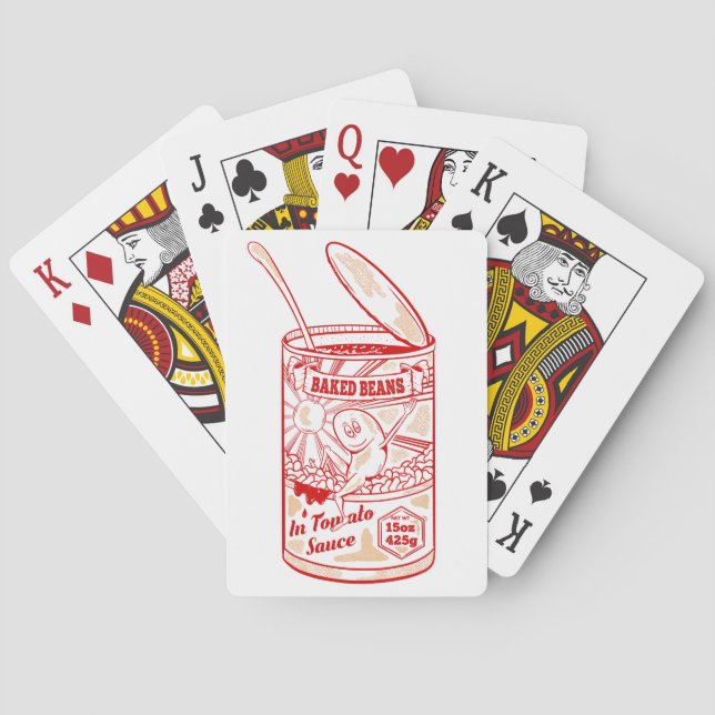 BAKED BEANS RETRO POSTER PLAYING CARDS (Back)