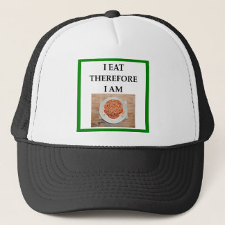 baked beans trucker hat