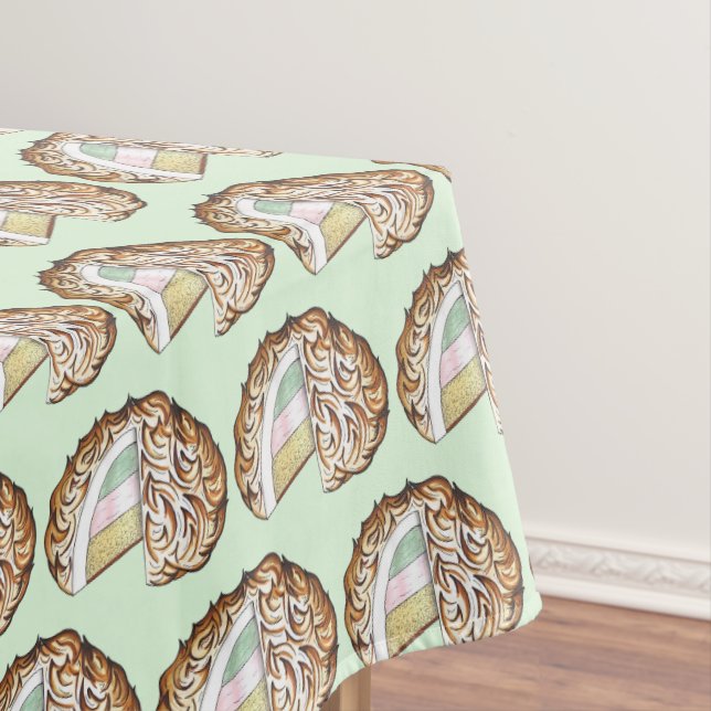 Baked Bombe Alaska Retro Dessert Food Ice Cream Tablecloth (In Situ)