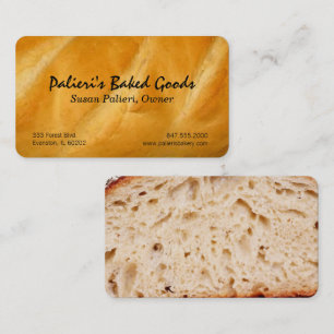 baked bread business card