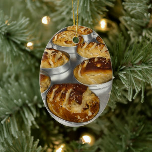 Baked Bread Loaves Ceramic Tree Decoration