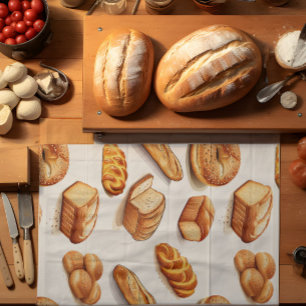 Baked Bread  Tea Towel