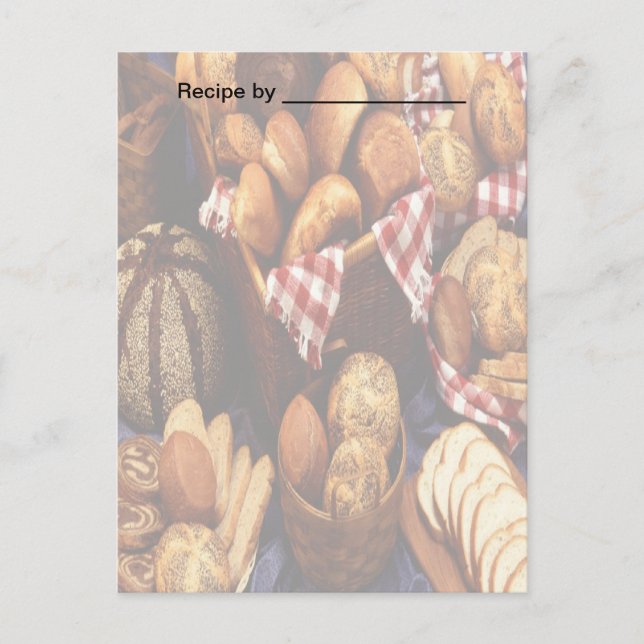 Baked Breads Recipe Blank Card (Front)