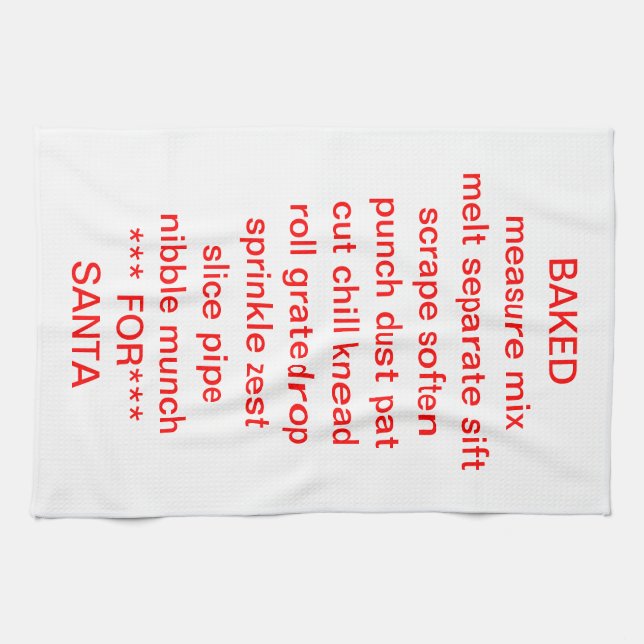 BAKED FOR SANTA DISHTOWEL TEA TOWEL (Horizontal)