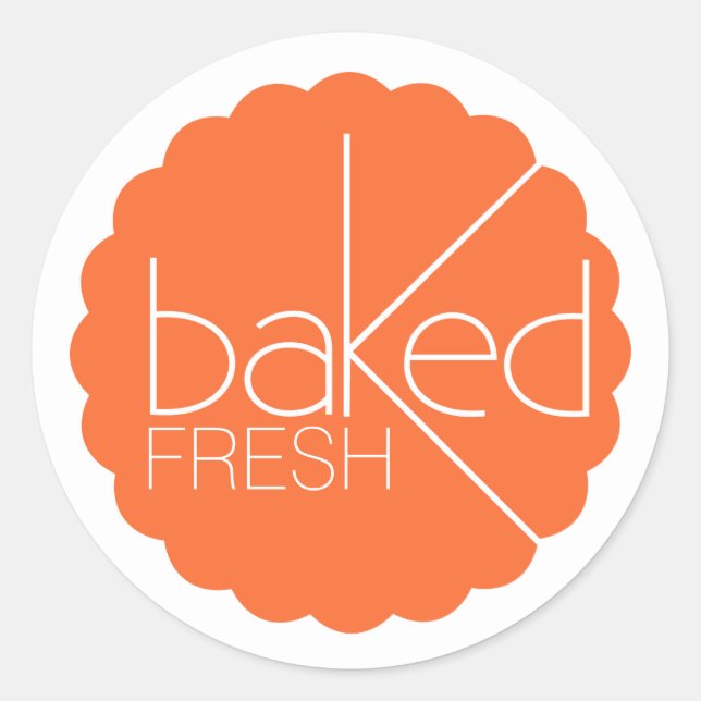Baked fresh orange food label (Front)