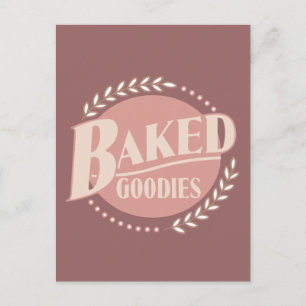 Baked Goodies - Baker Baking Bakery Postcard