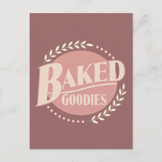Baked Goodies - Baker Baking Bakery Postcard (Front)