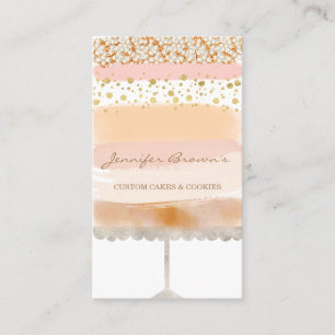 Baked Goods Cake Decor dessert sweets catering Business Card