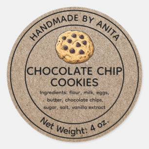 Baked Goods Chocolate Chip Cookies Label Kraft