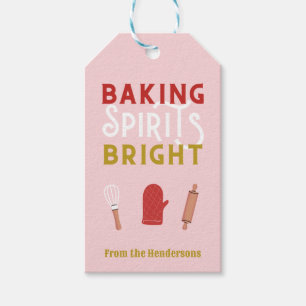 Baked Goods Christmas Baking Spirits Bright Gift Tags