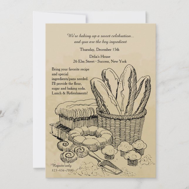 Baked Goods Invitation (Front)