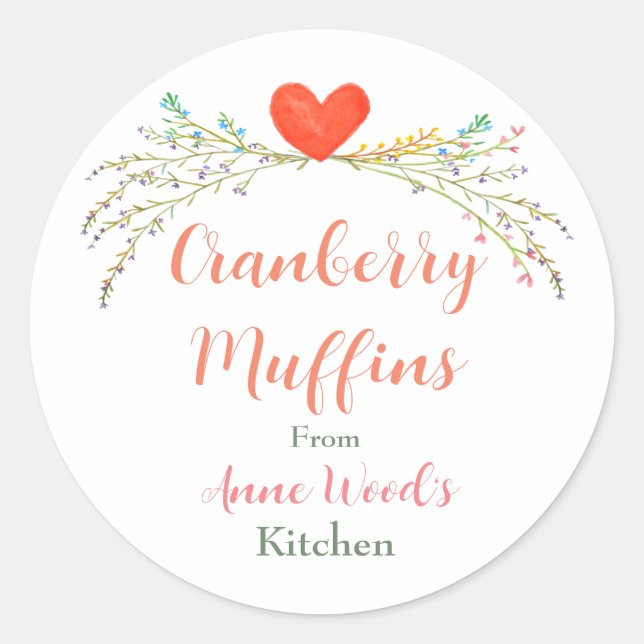 Baked Goods, Preserves, Handmade products custom Classic Round Sticker (Front)
