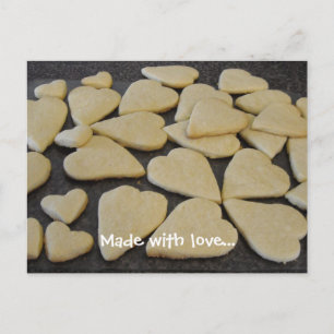 Baked Heart Shaped Cookies Postcard