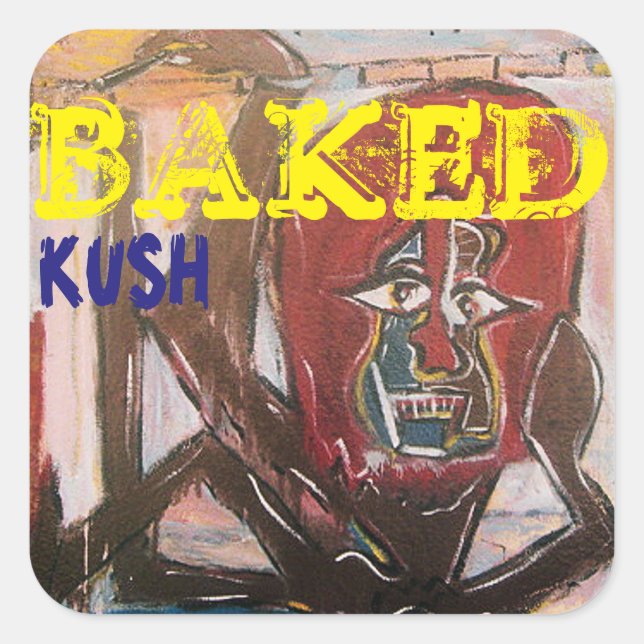 BAKED KUSH SQUARE STICKER (Front)