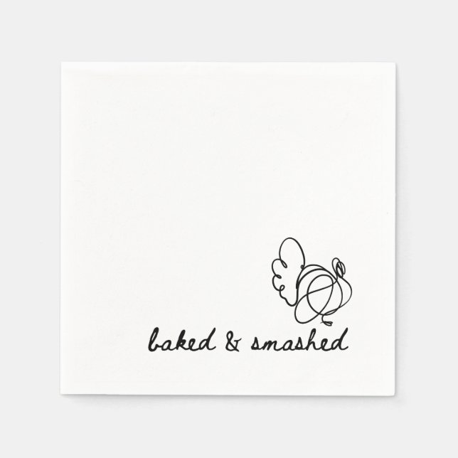 baked luxury thanksgiving napkin  (Front)