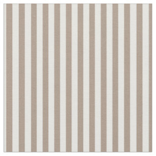 Baked Potato Brown & White Stripes Fabric