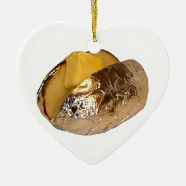 Baked Potato Ceramic Tree Decoration (Front)
